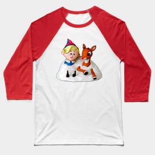 Hermey and Rudolph in the Snow Baseball T-Shirt